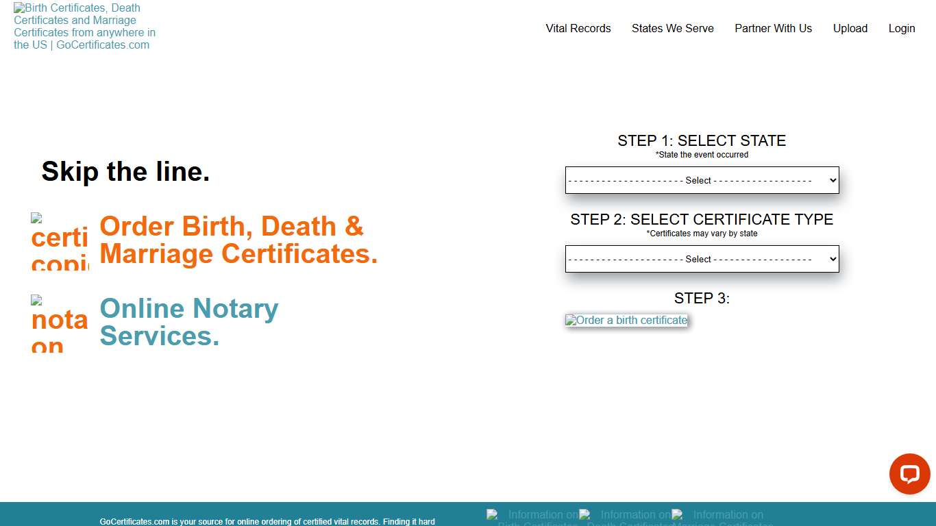 Birth Certificates Death Certificates GoCertificates.com